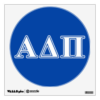 Alpha Delta Pi Light Blue and White Letters Wall Sticker