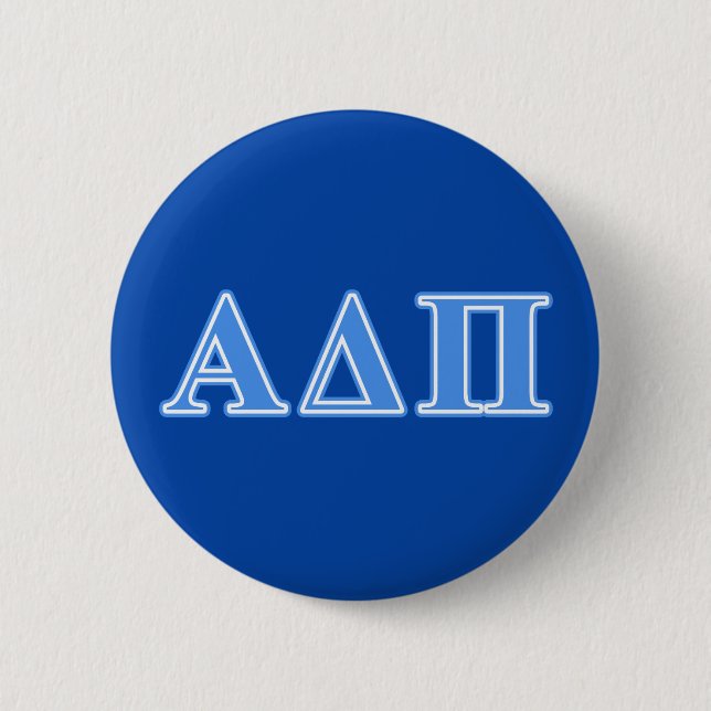 Alpha Delta Pi Light Blue Letters Button (Front)