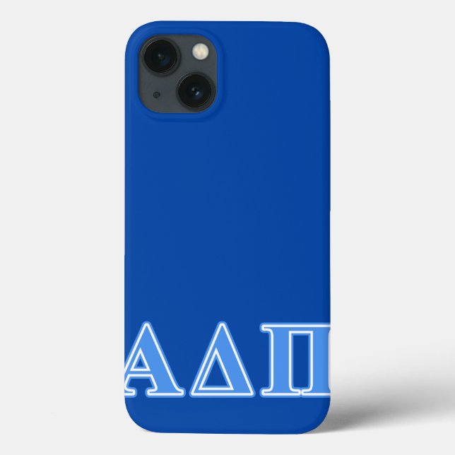 Alpha Delta Pi Light Blue Letters Case-Mate iPhone Case (Back)
