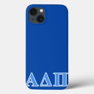 Alpha Delta Pi Light Blue Letters iPhone 13 Case