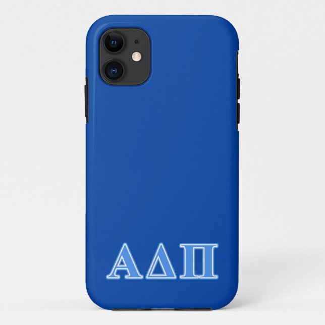 Alpha Delta Pi Light Blue Letters Case-Mate iPhone Case (Back)