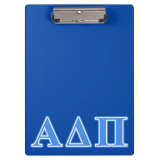 Alpha Delta Pi Light Blue Letters Clipboard
