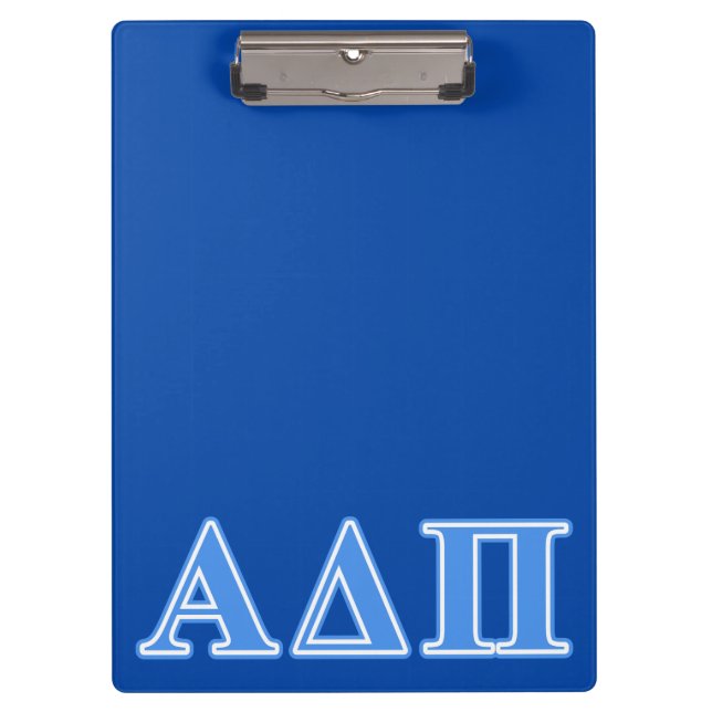 Alpha Delta Pi Light Blue Letters Clipboard (Front)