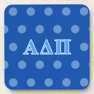 Alpha Delta Pi Light Blue Letters Coaster