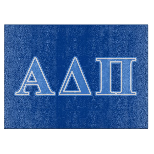 Alpha Delta Pi Light Blue Letters Cutting Board (Front)