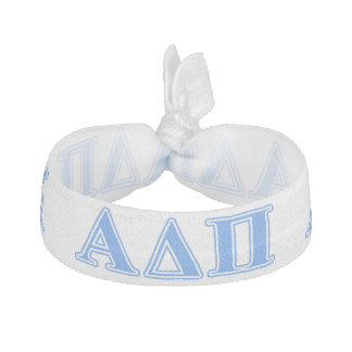 Alpha Delta Pi Light Blue Letters Elastic Hair Tie