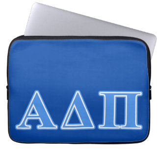 Alpha Delta Pi Light Blue Letters Laptop Sleeve