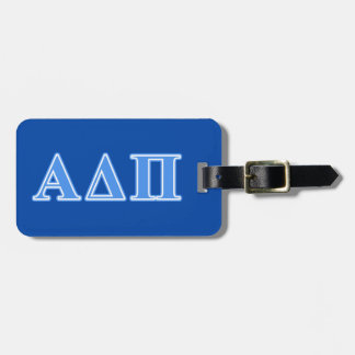 Alpha Delta Pi Light Blue Letters Luggage Tag