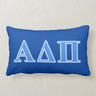Alpha Delta Pi Light Blue Letters Lumbar Pillow