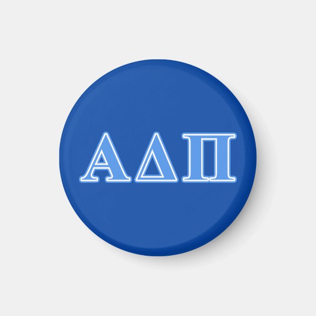 Alpha Delta Pi Light Blue Letters Magnet (Front)