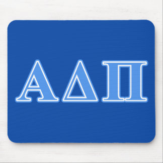 Alpha Delta Pi Light Blue Letters Mouse Pad