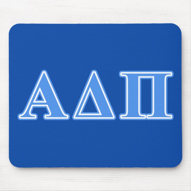 Alpha Delta Pi Light Blue Letters Mouse Pad (Front)