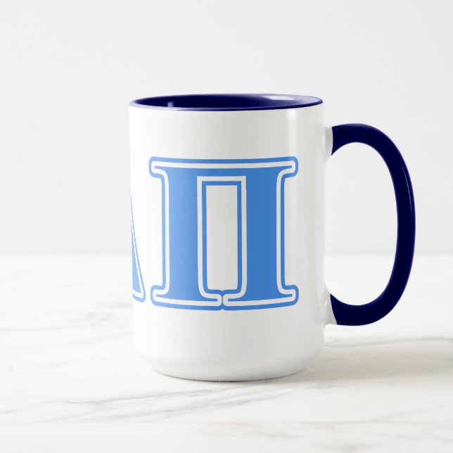 Alpha Delta Pi Light Blue Letters Mug (Right)