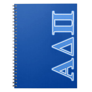 Alpha Delta Pi Light Blue Letters Notebook