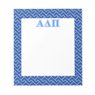 Alpha Delta Pi Light Blue Letters Notepad