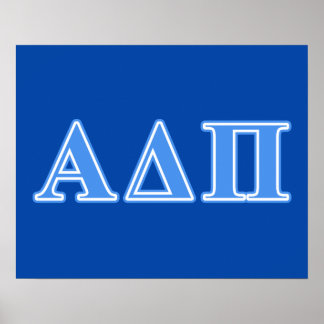 Alpha Delta Pi Light Blue Letters Poster