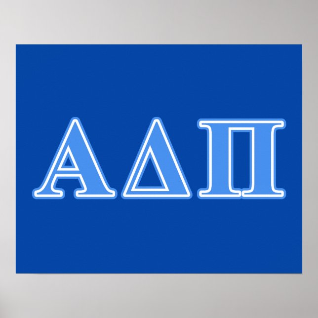 Alpha Delta Pi Light Blue Letters Poster (Front)