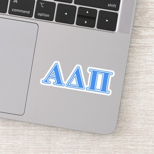 Alpha Delta Pi Light Blue Letters Sticker