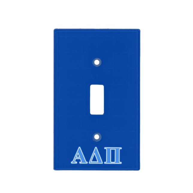 Alpha Delta Pi Light Blue Letters Switch Cover (Front)