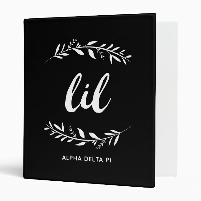 Alpha Delta Pi | Lil Wreath 3 Ring Binder (Front/Inside)