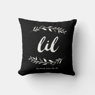 Alpha Delta Pi Lil Wreath Throw Pillow