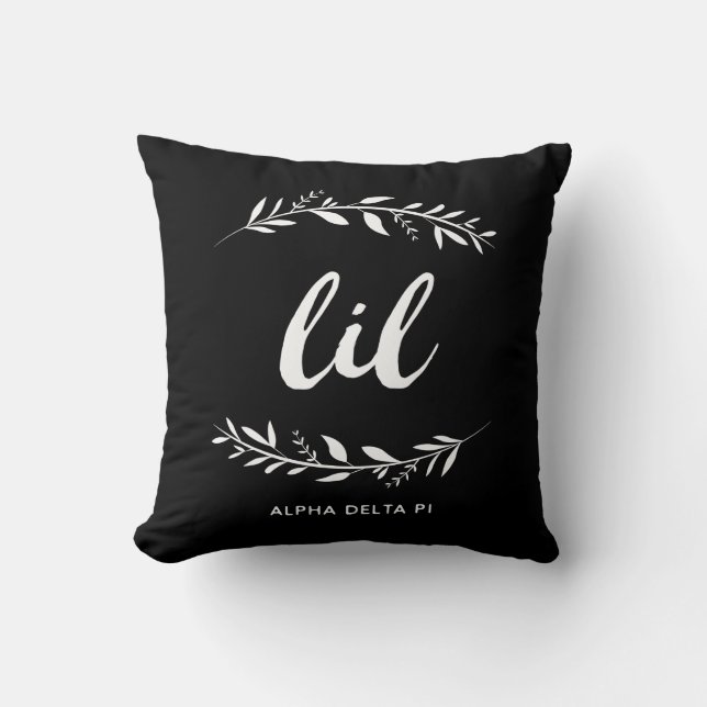 Alpha Delta Pi | Lil Wreath Throw Pillow (Front)