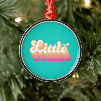 Alpha Delta Pi | Little Metal Ornament