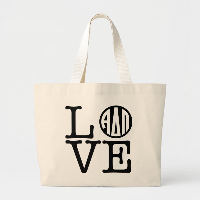 Alpha Delta Pi | Love Large Tote Bag (Front)