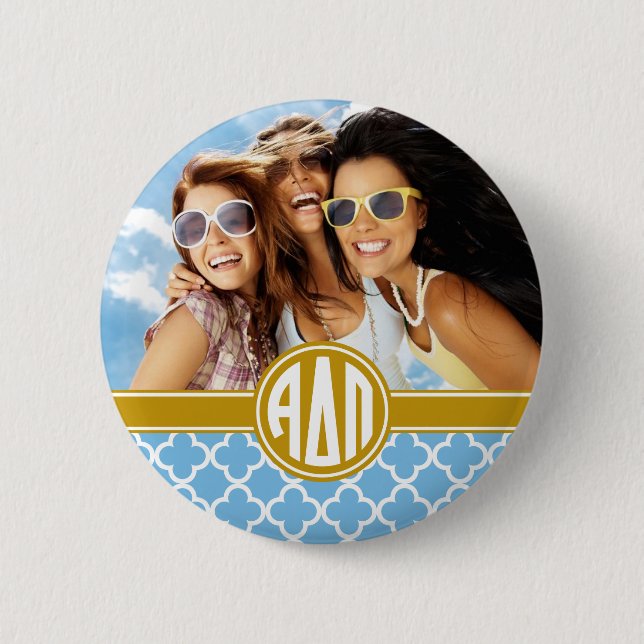 Alpha Delta Pi | Monogram and Photo Button (Front)