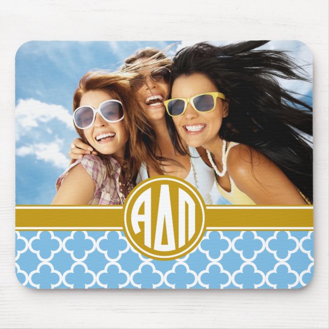 Alpha Delta Pi | Monogram and Photo Mouse Pad (Front)