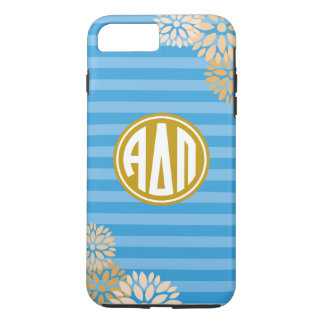 Alpha Delta Pi | Monogram Stripe Pattern iPhone 8 Plus/7 Plus Case