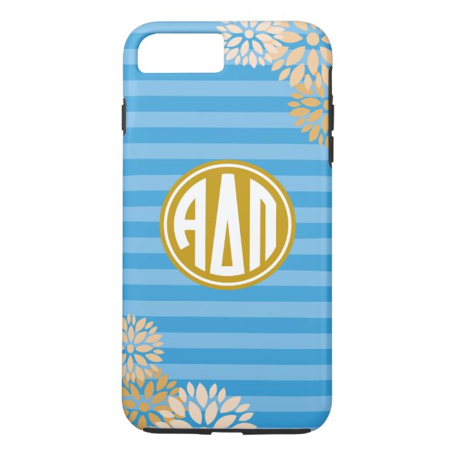 Alpha Delta Pi | Monogram Stripe Pattern Case-Mate iPhone Case (Back)