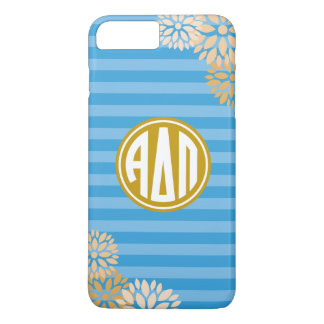 Alpha Delta Pi | Monogram Stripe Pattern iPhone 8 Plus/7 Plus Case