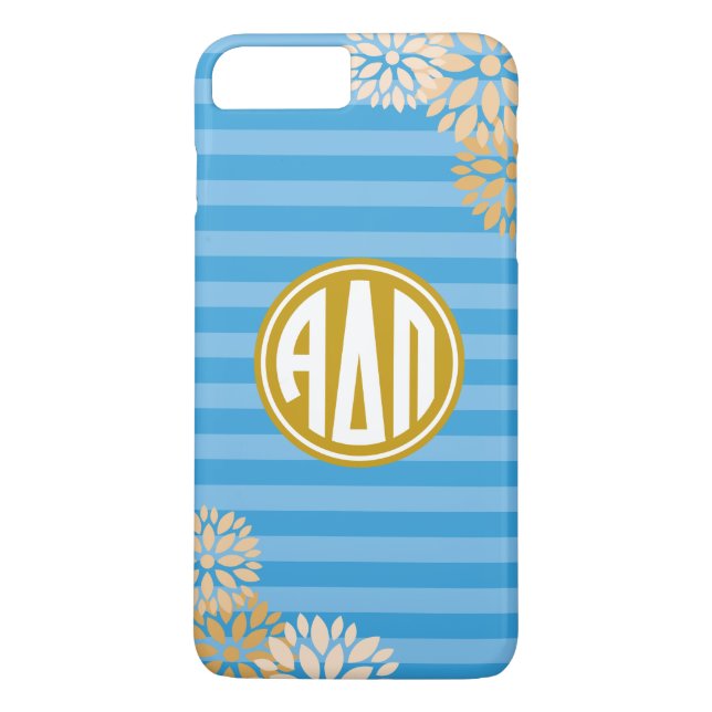 Alpha Delta Pi | Monogram Stripe Pattern Case-Mate iPhone Case (Back)