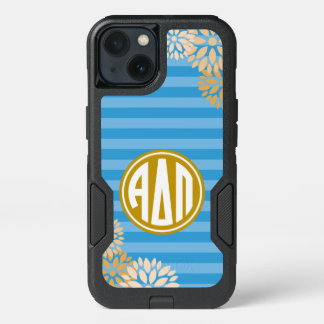 Alpha Delta Pi | Monogram Stripe Pattern iPhone 13 Case