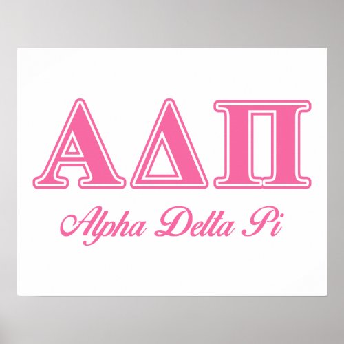 Alpha Delta Pi Pink Letters 2 Poster