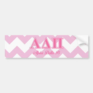 Alpha Delta Pi Pink Letters Bumper Sticker