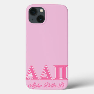 Alpha Delta Pi Pink Letters iPhone 13 Case