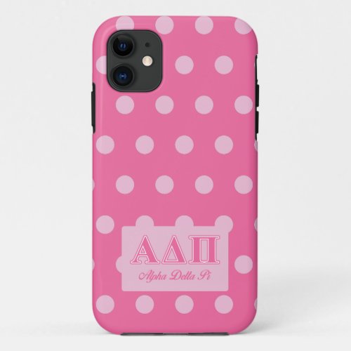 Alpha Delta Pi Pink Letters iPhone 11 Case