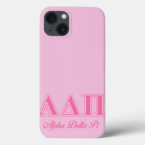 Alpha Delta Pi Pink Letters iPhone 13 Case