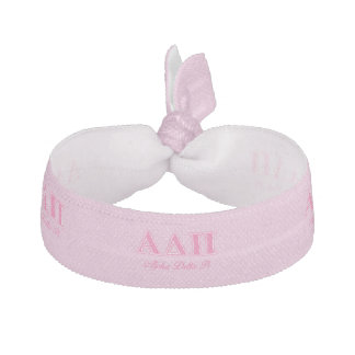Alpha Delta Pi Pink Letters Hair Tie