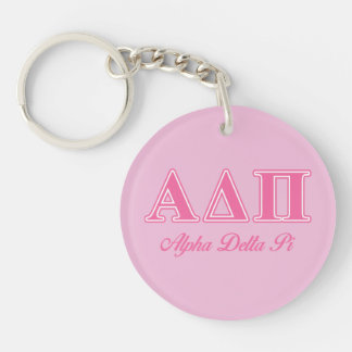 Alpha Delta Pi Pink Letters Keychain