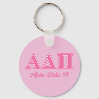 Alpha Delta Pi Pink Letters Keychain