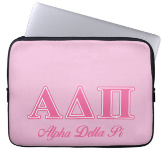 Alpha Delta Pi Pink Letters Laptop Sleeve