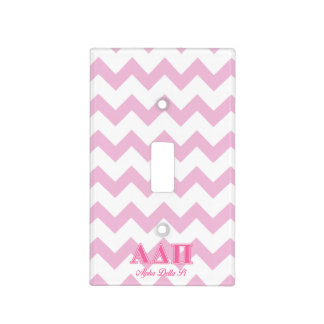 Alpha Delta Pi Pink Letters Light Switch Cover