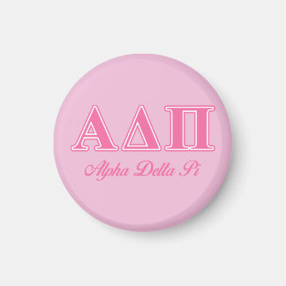 Alpha Delta Pi Pink Letters Magnet