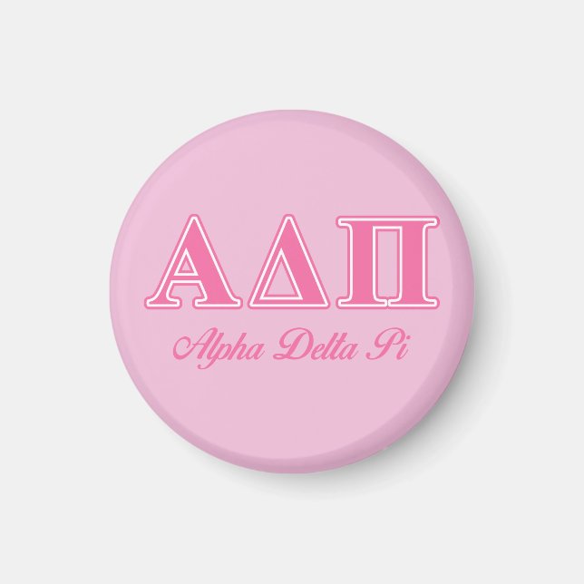 Alpha Delta Pi Pink Letters Magnet (Front)
