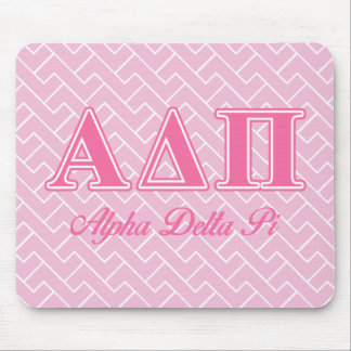 Alpha Delta Pi Pink Letters Mouse Pad