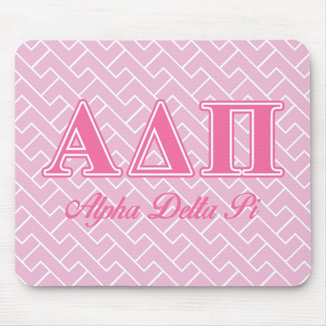 Alpha Delta Pi Pink Letters Mouse Pad (Front)