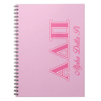 Alpha Delta Pi Pink Letters Notebook